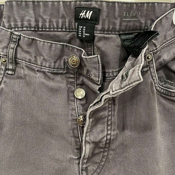 UGC-H&M Men’s Slim Fit Jeans 32/30 Button Fly - Picture 3 of 3
